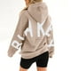 thumbnail image 4 of Fashiona Sudadera con capucha y estampado de letras para mujer Tez M, 4 of 4