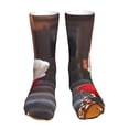 thumbnail image 2 of Lsque Mario Print Women's Men's Novelty 16in Crew Socks Cotton Socks Knee High Socks for Walking,Running,Nurses,Pregnancy, 2 of 6