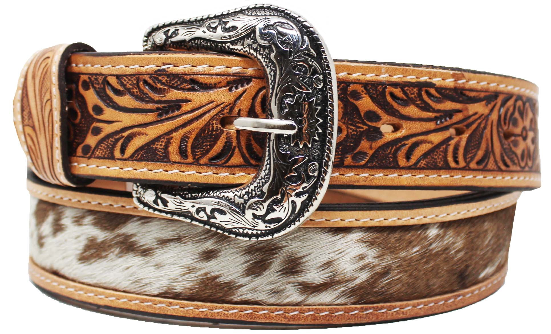 Holland Michigan Souveiner Tooled Belt Geuine Cowhide Size 26 Floral Farming Pink Tooled Cowhide Belt - S to XL – Seven Songbirds Boutique main image 2