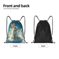 thumbnail image 4 of Bingfone Cute Angel Winged Rabbit Drawstrings Backpacks Bags for Men Women Gym Drawstrings Bag-Small, 4 of 8