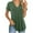 Army Green, variant on Lenpel Women's Trendy Tops Summer V Neck Short Sleeve Pleated Dressy Casual T Shirts Tunic Tee Blouses