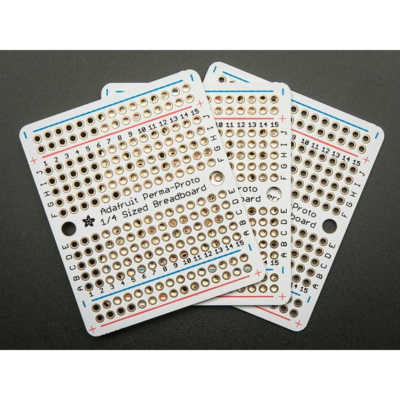 Adafruit Perma-Proto Quarter-Sized Breadboard PCB - 3 Pack