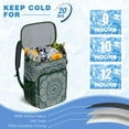 thumbnail image 6 of Ethnic Mandala Art Insulated Cooler Backpack - 20L Leakproof Soft Cooler Bag for Camping, Beach & Picnic, Holds 26 Cans, 6 of 6