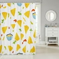 thumbnail image 2 of Mexican Style Shower Curtain Latin Food Tacos Corns Rice Bathroom Shower Curtain Sets, Cinco De Mayo Party Decorations Fabric Shower Curtain Veggies Yellow Cook Graphic Bath Curtain 72"Wx72"L, 2 of 4