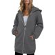 thumbnail image 1 of Sudadera con Capucha y Cremallera para Mujer, Estilo Oversize, de Forro , Larga, Informal, para Otoño, con Bolsillo Gris Oscuro M, 1 of 9