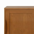 thumbnail image 4 of Pemberly Row Armoire Basse de Rangement en Bois Massif de Style Mi-Siècle, Brun Teck, 4 of 7
