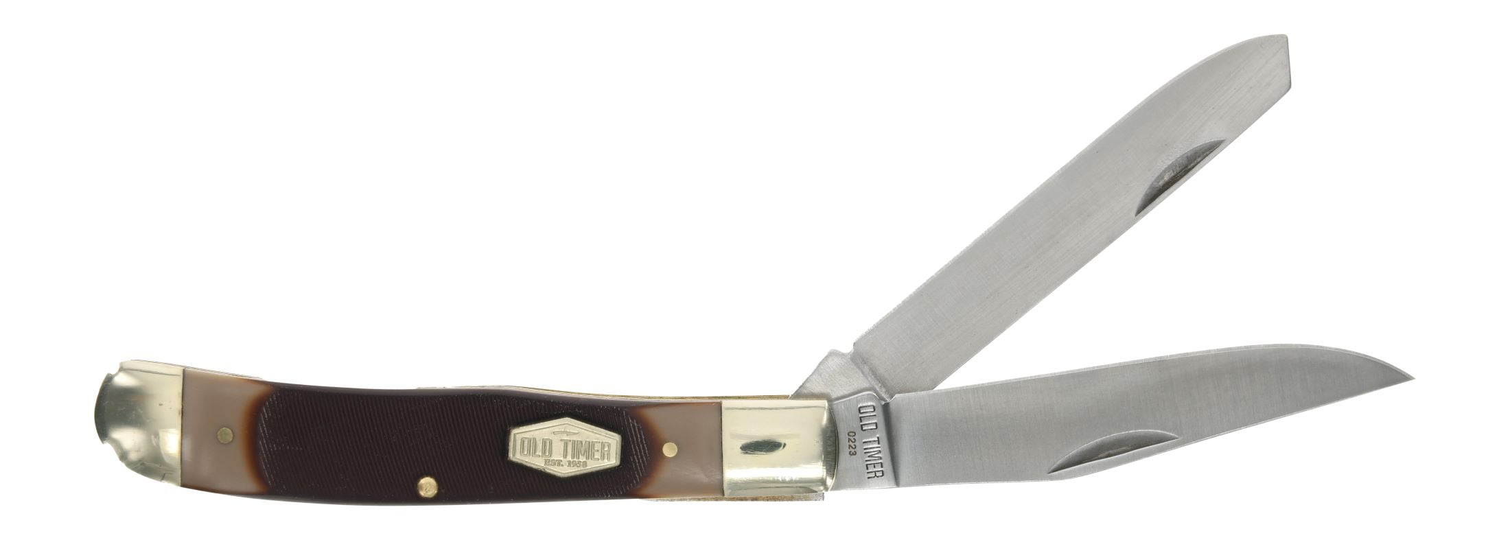 Old Timer Pal and Trapper Traditional Sawcut Handle Folding Knife Combo Pack