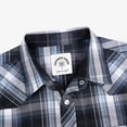 thumbnail image 3 of Dubinik® Western Shirts for Men Short Sleeve Plaid Pearl Snap Shirts for Men Button Up Shirt Cowboy Casual Work Shirt, 3 of 6