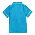 thumbnail image 4 of Hienoo Big Girls Satin Silk Pajamas Solid Short Sleeves Sleepwear Homewear, Sizes 5-12, 4 of 8