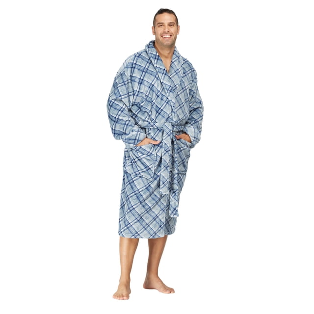 Peignoir pour Homme en Molleton Doux à Col Châle
