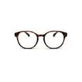 thumbnail image 2 of Round Thin Keyhole Horn Rim Plastic Reading Glasses Tortoise +2.5, 2 of 4
