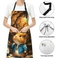thumbnail image 4 of Kdxio Scientist Guinea Pig Apron with Pockets Adjustable Kitchen Aprons for Men Women Waterproof Aprons for Cooking,Drawing,Crafting, Baking Household Cleaning, 4 of 8