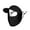 Black, variant on Mdesiwst Extended Brim Solid Color Cycling Headgear with Ear Loop Eyes Exposed Ice Silk Face Guard Sports Headwear Outdoor Supplies