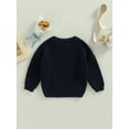 thumbnail image 6 of Infant Toddler Baby Girl Boy Oversized Sweater Chunky Long Sleeve Crewneck Sweatshirt Warm Fall Winter Knit Pullover Tops, 6 of 9