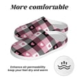 thumbnail image 6 of Lsque Heart Plaid Pattern Womens Comfort Cotton on Scuff With Memory Foam and Anti-skid Sole Slipper-39/40, 6 of 7