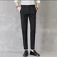 thumbnail image 2 of Pantalones de verano para hombre, pantalones de traje de oficina para hombre, pantalones de trabajo negros rectos 2024, reseñas coreanas, muchos vestidos formales clásicos de moda de licra, 2 of 5