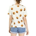 thumbnail image 3 of Allegra K Women's Short Sleeves Pmpkin Banana Printing Casual T-Shirt, 3 of 6