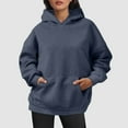 thumbnail image 4 of Essentials Hoodies for Women 2025 Oversized Basic Plain Hoodie with Pockets Hooded Sweatshirt Women Pullover, 4 of 6