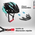 thumbnail image 3 of Casco bicicleta ciclista talla M azul con luz, 3 of 10