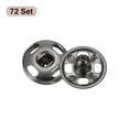 thumbnail image 3 of Uxcell 72 Conjuntos de Botones a Presión de 6mm, Botones de Metal Color Gunmetal, 3 of 7