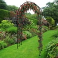 thumbnail image 5 of 86" H Outdoor Lawn Arbor with Stakes, Garden Arch Arbor Trellis for Climbing Plants, Roses, Vines, Wedding Archway Decor for Lawn, Patio,Party, Backyard, 5 of 7