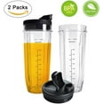 thumbnail image 2 of 24OZ Replacement Parts,QT 2Packs Nutri Ninja Replacement Cups with Sip & Seal Lids,710ML(24oz) Measuring Scale Cup Mug,, 2 of 5