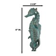 thumbnail image 2 of Nautical Coastal Marine Cast Iron Verdigris Seahorse Door Knocker Sea Horses, 2 of 10