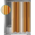 thumbnail image 2 of Shower Curtain Modern Minimalist Ombre Stripe Waterproof Shower Curtain Set with Hooks for Bathroom Showers,Stalls and Bathtubs,54x78InRustic Brown Orange Style, 2 of 9