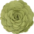 thumbnail image 2 of Fennco Styles Eva's Flower Garden Decorative Throw Pillow Case - 16 inches Round (Lime, 16" Case Only), 2 of 7