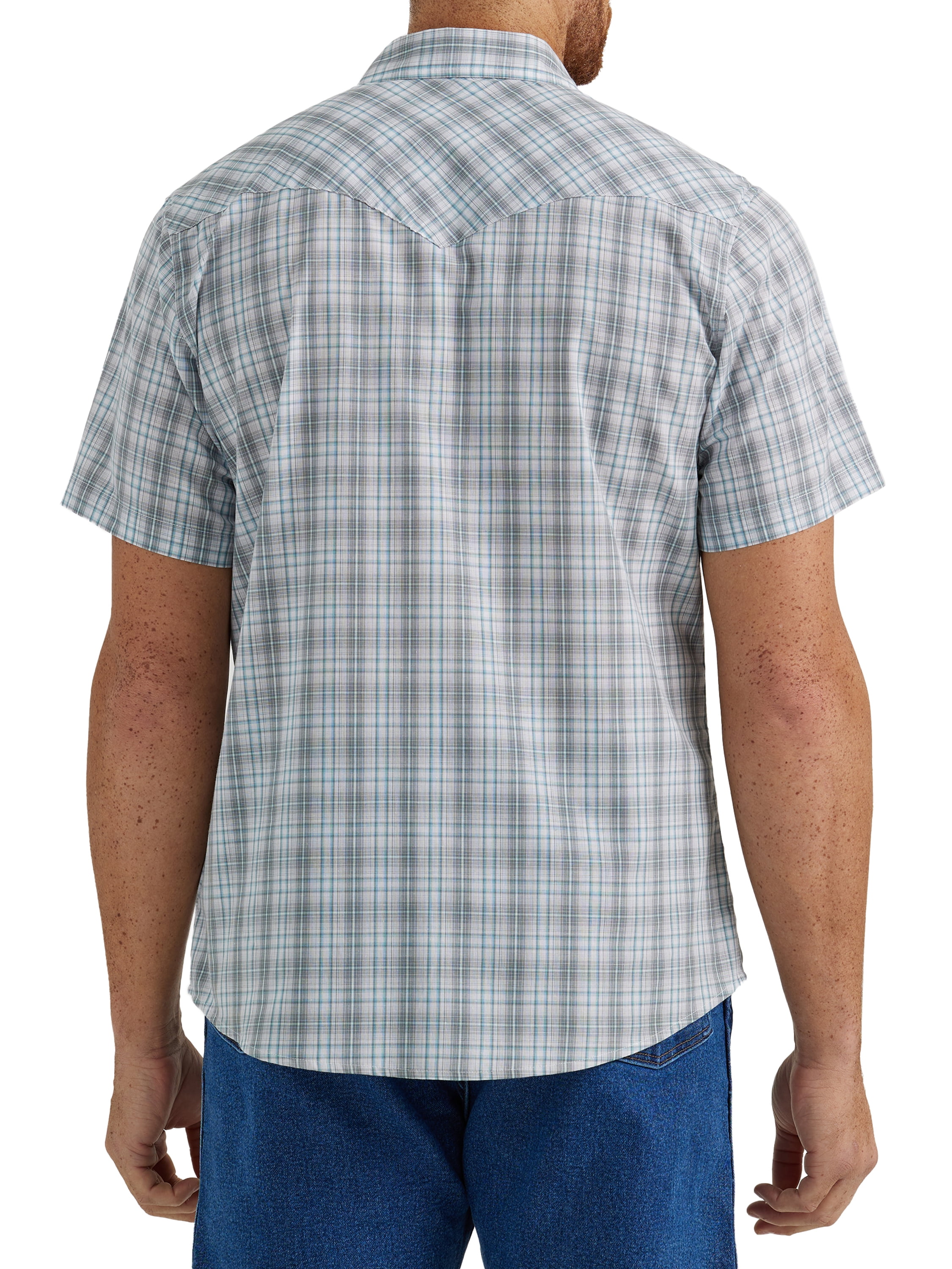 Wrangler® Men's Regular Fit Short Sleeve Western Shirt, Sizes S-5XL