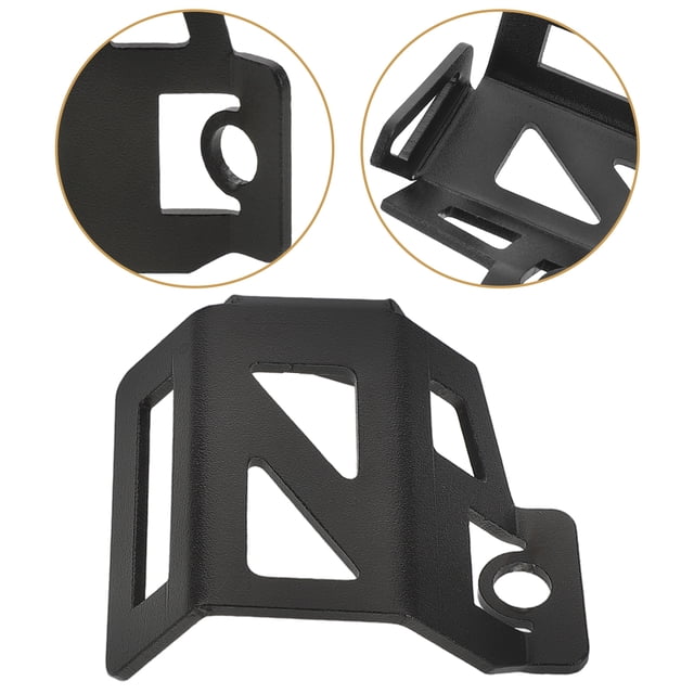COOPHYA Durable Aluminum Motorcycle Brake Reservoir Cover Protector Black Antitheft Design