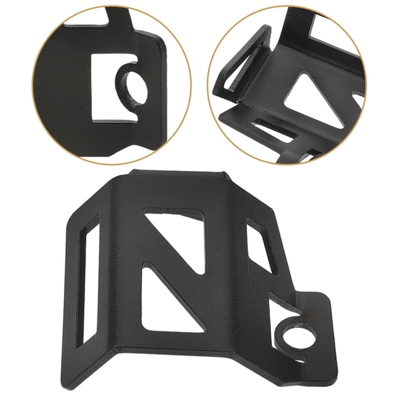 COOPHYA Durable Aluminum Motorcycle Brake Reservoir Cover Protector Black Antitheft Design