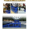 thumbnail image 4 of 2 Pack 11000 Lbs Hydraulic Car Ramps Heavy Duty Steel Low Profile Service Lift Ramps with Adjustable Height 9.3 In -14 In Blue, 4 of 6