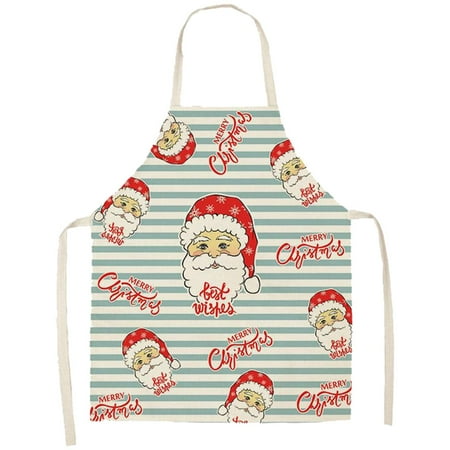 

Kafei Christmas Aprons for Women | Merry Christmas Kitchen Chef Apron Black and Red Plaid Aprons | Cooking/Baking/Grill/BBQ Linen Christmas Apron for Men & Adults 5 Different Styles