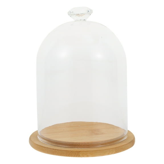 Transparent Glass Dome Diamond Shaped Display Dome Glass Cover Gift Decoration