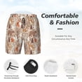 thumbnail image 3 of Fotbe Woodland Animals in Neutral Tones Traje de Baño para Hombre – Shorts de Natación de Secado Rápido con Forro y Bolsillos-Medium, 3 of 6