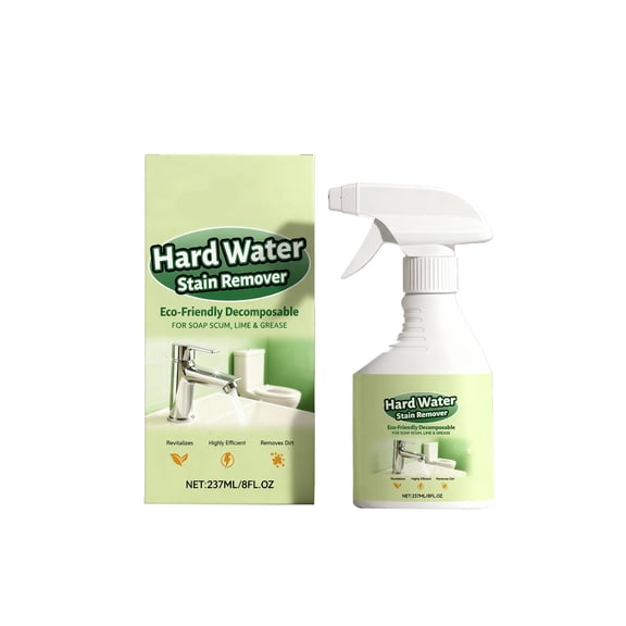 Hard Water Stain Remover, 237ml, Eco-Friendly Formula for Soap Scum, Lime & Grease on Taps, Tiles & Glass