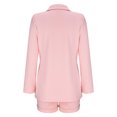 thumbnail image 5 of YUGYXL Womens Casual 2 Piece Suit Set Lightweight Solid Color Work Office Blazer Jackets Trendy Shorts Business Suit Set Pink,XL, 5 of 6