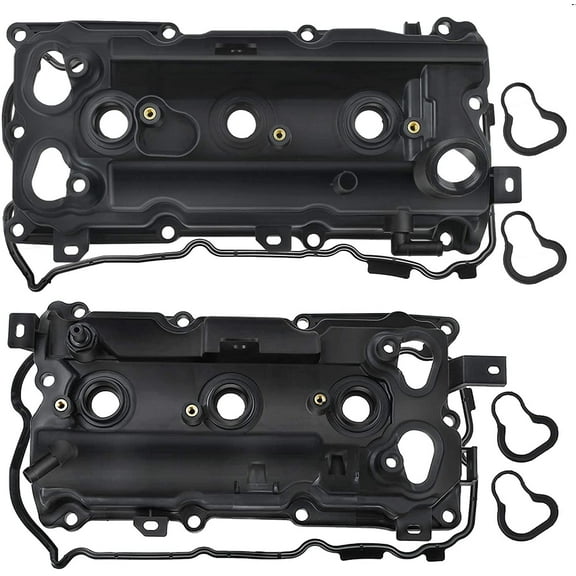 A-Premium Left Right Engine Valve Covers Kit Compatible with Nissan 350Z 2007-2009 Infiniti Q50 Q70 2014-2018 M35 2009-2010 G35 2007-2008 FX35 2009-2012 EX35 2008-2012 V6 3.5L
