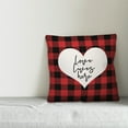 thumbnail image 2 of Creative Products Love Lives Here Plaid 20x20 Spun Poly Pillow, 2 of 2