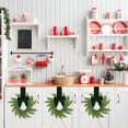 thumbnail image 3 of Artificial French Wreath Small Compact Lightweight with Bow Ribbon Decorative Hanging Ornament for Home Christmas Door Wall Indoor Celebration Decoration, 3 of 5