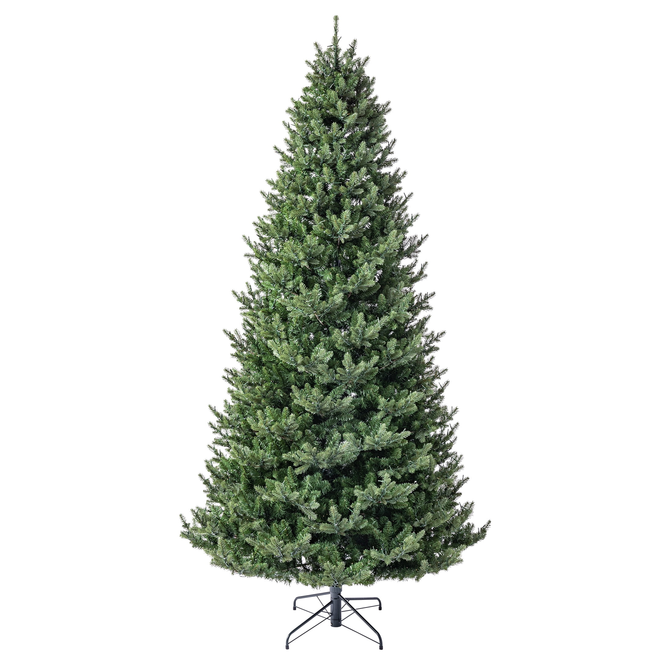 My Texas House 9' Pre-Lit Grand Spruce Green Artificial Christmas Tree with LumaDazzle Color-Changing Twinkle LED Lights, Quick Set, and Stand