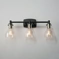 thumbnail image 5 of Globe Electric Modern Farmhouse Style 5-Piece Matte Black Bath Set with 24" 3-Light LED Vanity Light, 5 of 8
