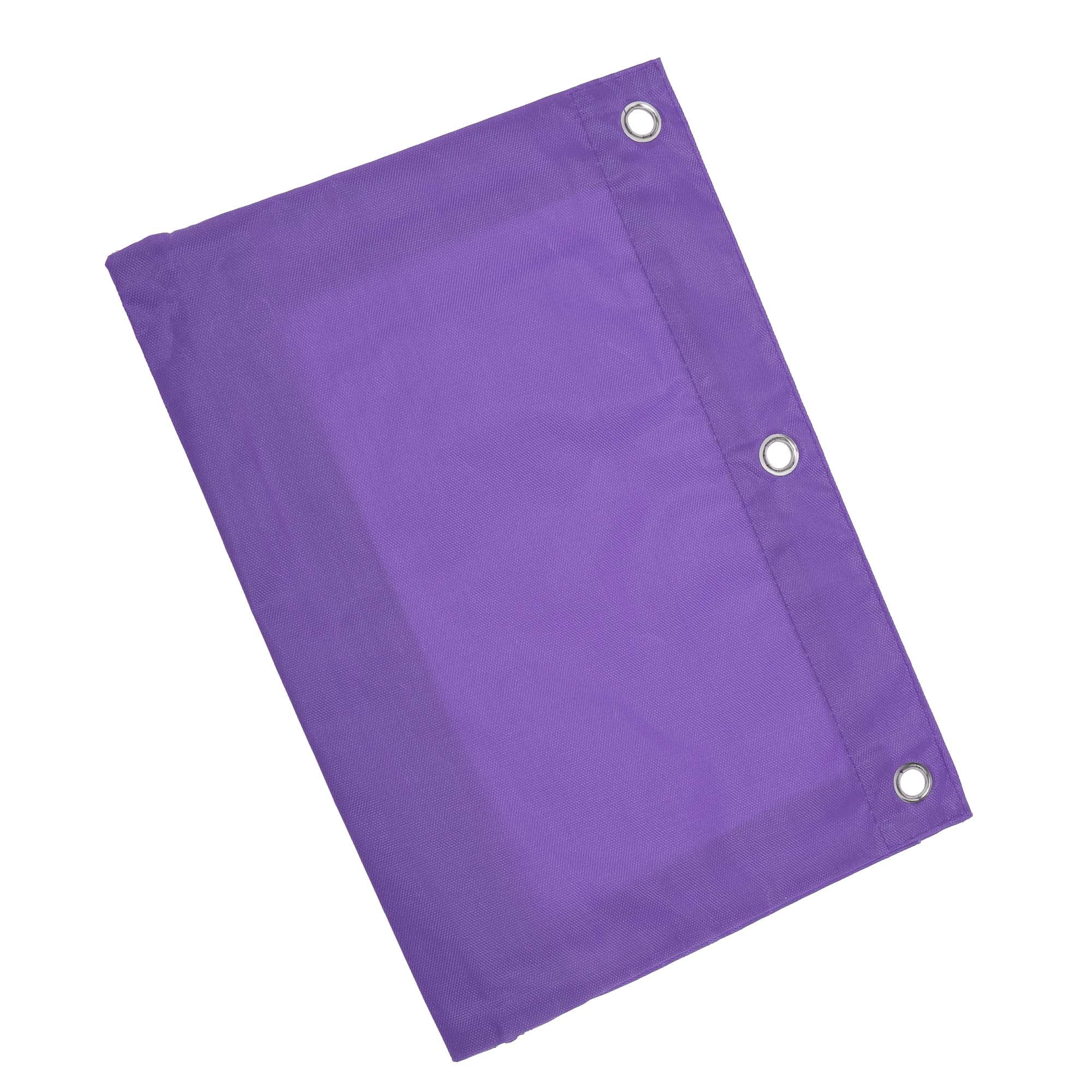 Unique Bargains Pencil Case for 3 Ring Binder, Double Layer, Smooth Zipper Purple