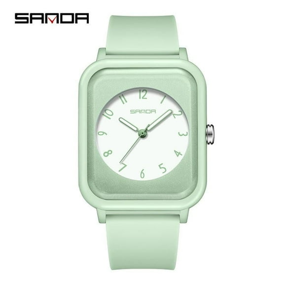 EXPLOJOY Square Quartz Watch – Minimalist Design with PU Leather Strap and 50m Waterproof Rating