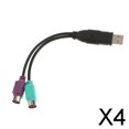 thumbnail image 1 of Paquete de 4 adaptadores USB a PS/2 Baoblaze para teclado y ratón, 1 of 7