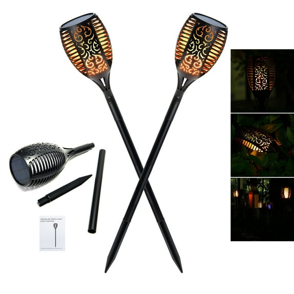 SKECH Flickering Flames Waterproof Solar Flames Landscape Lamp for Outdoor Lawn Landscape Lamp Halloween Decoration