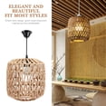 thumbnail image 3 of BRIGHTFUFU Manual Imitation Rattan Woven Lampshade Light Brown Paper for Home Decoration 1Pack, 3 of 6