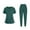 Green, variant on ZZwxWA Short Sleeve Scrubs for Women Sets Nursing Uniform - Stretch V-Neck Top & Joggers Pants Workwear with Pockets Solid 2 Piece Sets up to 60% Off