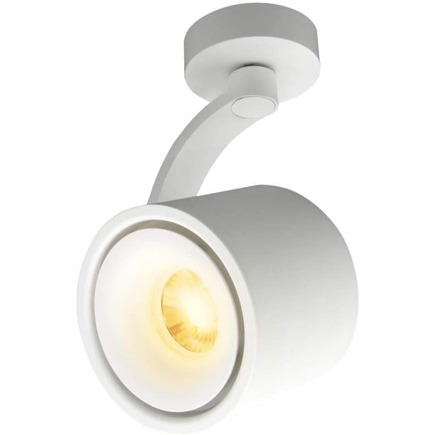 Foco de techo LED ajustable de 12 W,Lámpara de foco de techo LED,Focos de techo,Lámpara de techo, Focos de techo ajustables,Lámpara de techo LED,Lámpara de techo interior,IP20 (Blanco-Blanco cálido) [ JFHHH pequeña